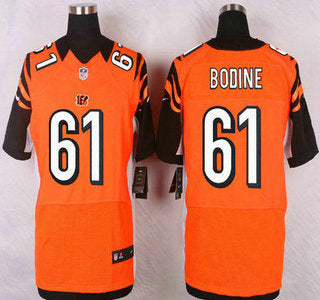 Mens Cincinnati Bengals 61 Russell Bodine Orange Alternate Nfl Nike Elite Jersey