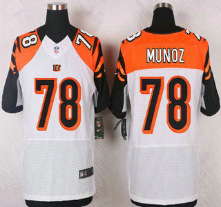 Mens Cincinnati Bengals 78 78 Anthony Munoz White Road Nfl Nike Elite Jersey