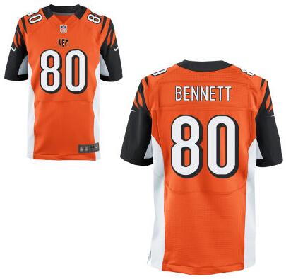 Mens Cincinnati Bengals 80 Michael Bennett Orange Alternate Nfl Nike Elite Jersey