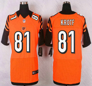 Mens Cincinnati Bengals 81 Tyler Kroft Orange Alternate Nfl Nike Elite Jersey