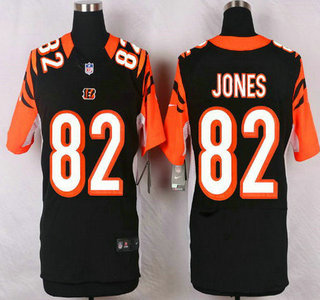 Mens Cincinnati Bengals 82 Marvin Jones Black Team Color Nfl Nike Elite Jersey