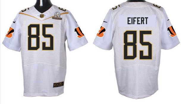 Mens Cincinnati Bengals 85 Tyler Eifert White 2016 Pro Bowl Nike Elite Jersey