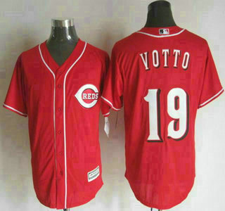 Mens Cincinnati Reds 19 Joey Votto Alternate Red 2015 Mlb Cool Base Jersey