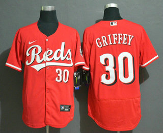 Mens Cincinnati Reds 30 Ken Griffey Jr Red Stitched Mlb Flex Base Nike Jersey