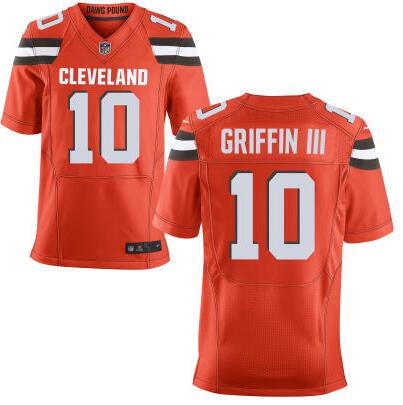 Mens Cleveland Browns 10 Robert Griffin Iii Orange Alternate 2015 Nfl Nike Elite Jersey