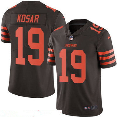 Mens Cleveland Browns 19 Bernie Kosar Brown 2016 Color Rush Stitched Nfl Nike Limited Jersey