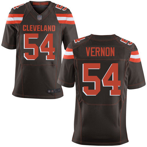 Mens Cleveland Browns 54 Olivier Vernon Brown Team Color Mens Stitched Football New Elite Jersey