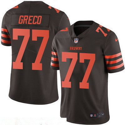 Mens Cleveland Browns 77 John Greco Brown 2016 Color Rush Stitched Nfl Nike Limited Jersey