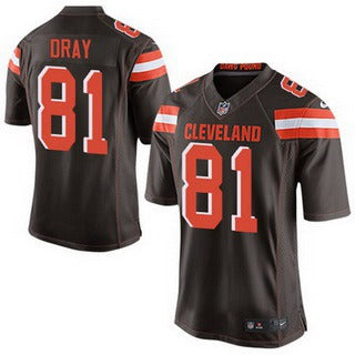Mens Cleveland Browns 81 Jim Dray Brown Team Color 2015 Nfl Nike Elite Jersey