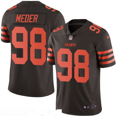 Mens Cleveland Browns 98 Jamie Meder Brown 2016 Color Rush Stitched Nfl Nike Limited Jersey