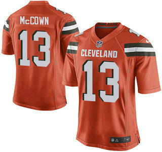 Mens Cleveland Browns Brown 13 Josh Mccown Orange Alternate 2015 Nfl Nike Elite Jersey