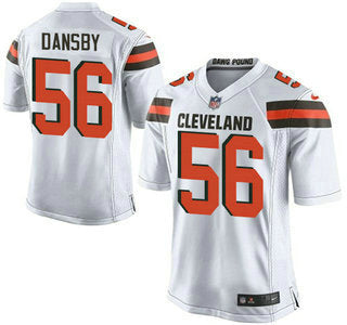 Mens Cleveland Browns Brown 56 Karlos Dansby White Road 2015 Nfl Nike Elite Jersey