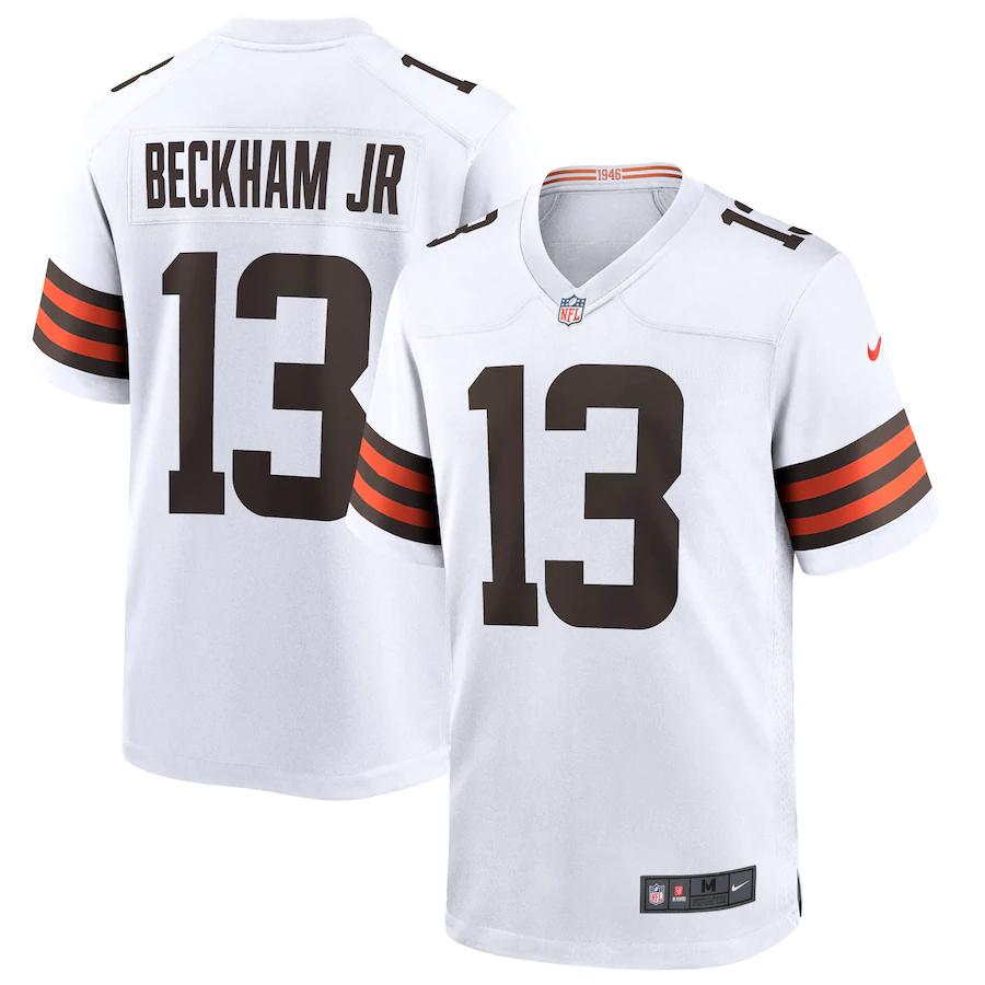 Mens Cleveland Browns Odell Beckham Jr Nike White Game Jersey