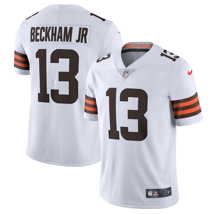 Mens Cleveland Browns Odell Beckham Jr Nike White Vapor Limited Jersey