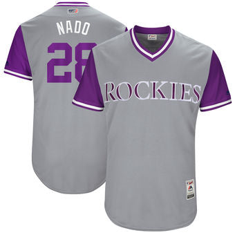 Mens Colorado Rockies Nolan Arenado Nado Majestic Gray 2017 Players Weekend Authentic Jersey