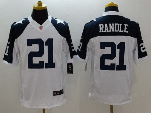 Mens Dallas Cowboys 21 Joseph Randle White Thanksgiving Alternate Nfl Nike Limited Jersey