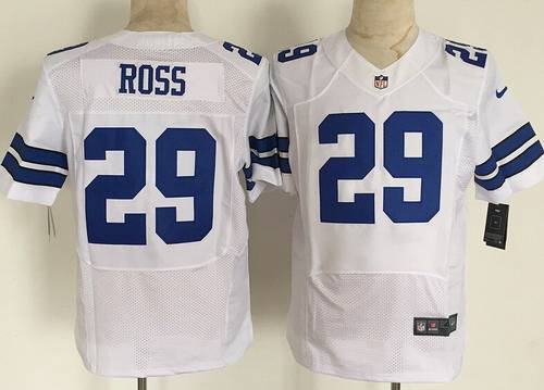 Mens Dallas Cowboys 29 Joel Ross Nike White Elite Jersey