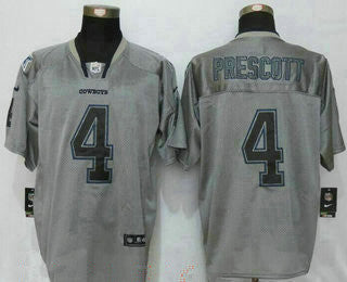 Mens Dallas Cowboys 4 Dak Prescott Lights Out Gray Nfl Nike Elite Jersey