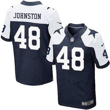 Mens Dallas Cowboys 48 Daryl Johnston Navy Blue Thanksgiving Retired Player Nfl Nike Elite Jersey