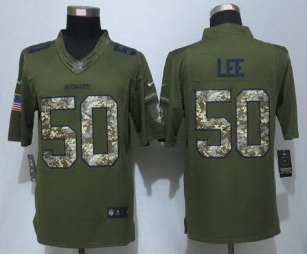 Mens Dallas Cowboys 50 Sean Lee Green Salute To Service 2015 Nfl Nike Limited Jersey