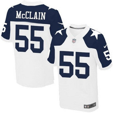 Mens Dallas Cowboys 55 Rolando Mcclain White Thanksgiving Alternate Nfl Nike Elite Jersey