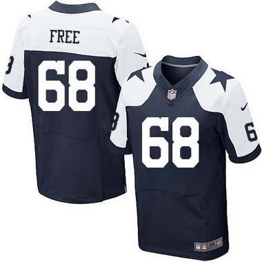 Mens Dallas Cowboys 68 Doug Free Navy Blue Thanksgiving Alternate Nfl Nike Elite Jersey