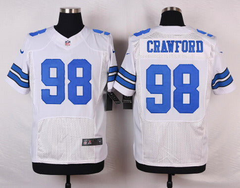 Mens Dallas Cowboys 98 Tyrone Crawford White Road Nfl Nike Elite Jersey
