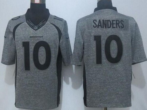 Mens Denver Broncos 10 Emmanuel Sanders Nike Gray Gridiron 2015 Nfl Gray Limited Jersey