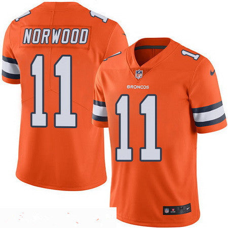 Mens Denver Broncos 11 Jordan Norwood Orange 2016 Color Rush Stitched Nfl Nike Limited Jersey