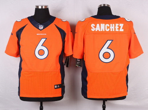 Mens Denver Broncos 6 Mark Sanchez Orange Team Color Nfl Nike Elite Jersey