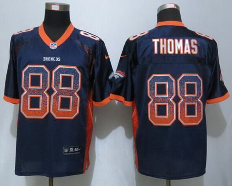 Mens Denver Broncos 88 Demaryius Thomas Navy Blue Drift Fashion Nfl Nike Jersey