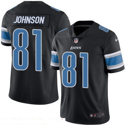 Mens Detroit Lions 81 Calvin Johnson Black 2016 Color Rush Stitched Nfl Nike Limited Jersey