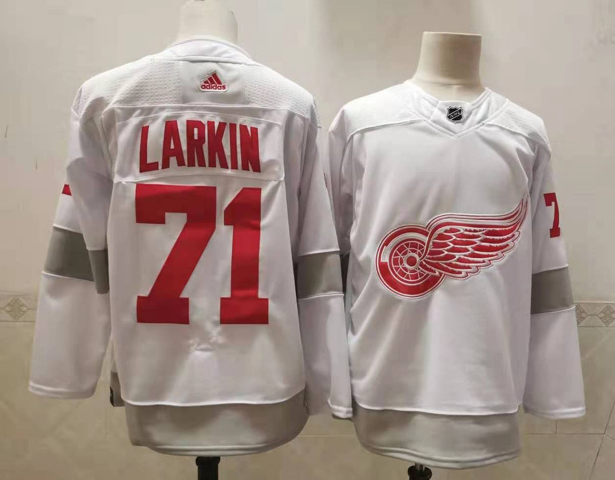 Mens Detroit Red Wings 71 Dylan Larkin White Adidas 2020 21 Alternate Authentic Player Nhl Jersey