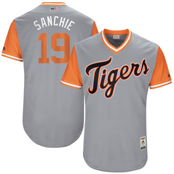 Mens Detroit Tigers Anibal Sanchez Sanchie Majestic Gray 2017 Players Weekend Authentic Jersey