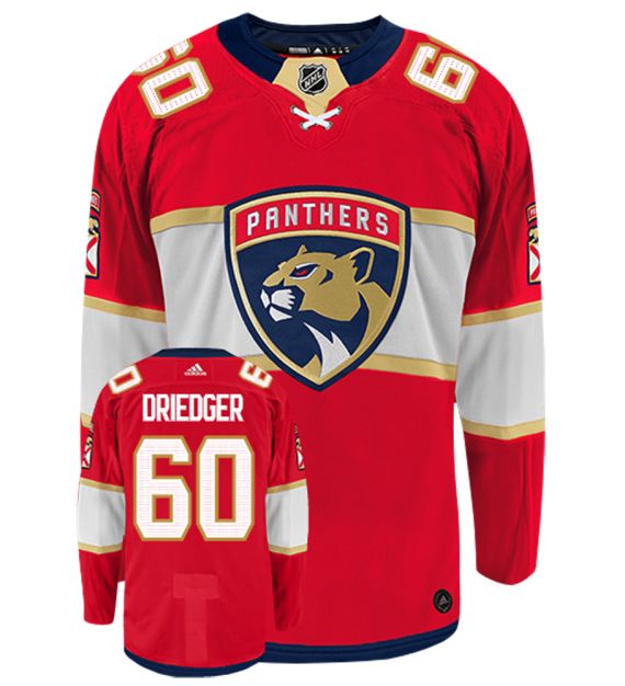 Mens Florida Panthers 60 Chris Driedger Adidas Authentic Home Nhl Hockey Jersey