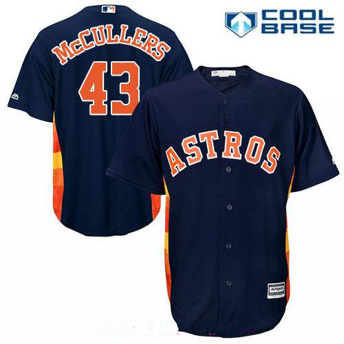 Mens Houston Astros 43 Lance Mccullers Jr Navy Blue Alternate Stitched Mlb Majestic Cool Base Jersey