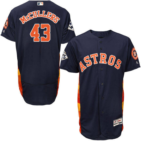 Mens Houston Astros 43 Lance Mccullers Navy Blue Flexbase Authentic Collection 2017 World Series Bound Stitched Mlb Jersey