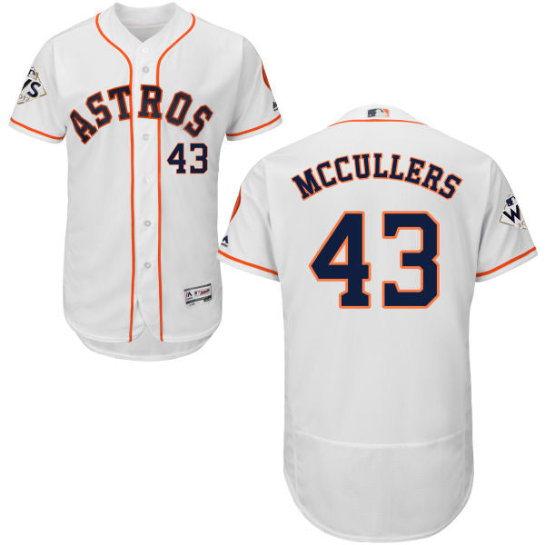 Mens Houston Astros 43 Lance Mccullers White Flexbase Authentic Collection 2017 World Series Bound Stitched Mlb Jersey