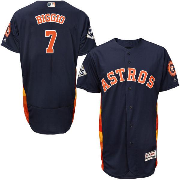 Mens Houston Astros 7 Craig Biggio Navy Blue Flexbase Authentic Collection 2017 World Series Bound Stitched Mlb Jersey