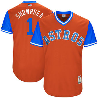Mens Houston Astros Carlos Correa Showrrea Majestic Orange 2017 Players Weekend Authentic Jersey