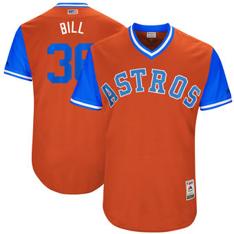 Mens Houston Astros Will Harris Bill Majestic Orange 2017 Players Weekend Authentic Jersey