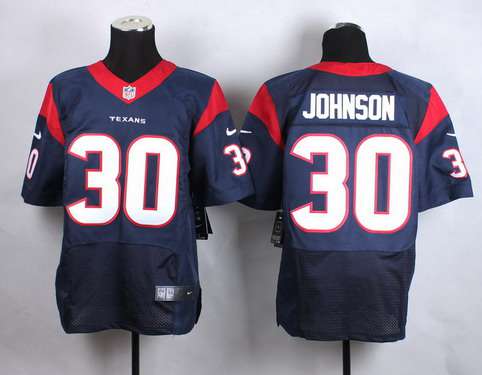 Mens Houston Texans 30 Kevin Johnson Nike Navy Blue Elite Jersey