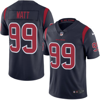 Mens Houston Texans 99 Jj Watt Nike Navy Color Rush Limited Jersey