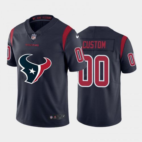 Mens Houston Texans Active Player Custom Navy Blue Team Big Logo Limited Stitched Jersey