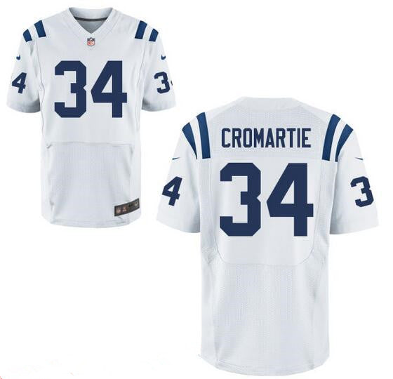 Mens Indianapolis Colts 34 Antonio Cromartie White Road Stitched Nfl Nike Elite Jersey
