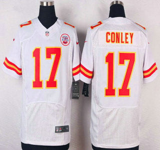 Mens Kansas City Chiefs 17 Chris Conley White Road Nfl Nike Elite Jersey