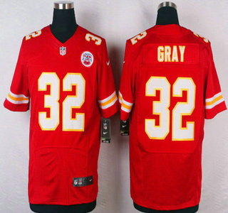 Mens Kansas City Chiefs 32 Cyrus Gray Red Team Color Nfl Nike Elite Jersey