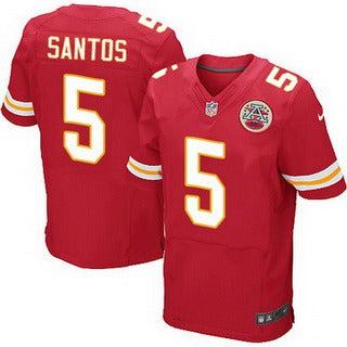 Mens Kansas City Chiefs 5 Cairo Santos Red Team Color Nfl Nike Elite Jersey