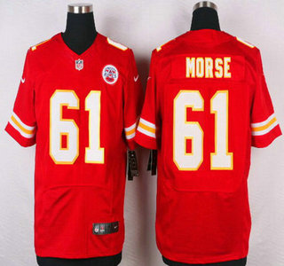 Mens Kansas City Chiefs 61 Mitch Morse Red Team Color Nfl Nike Elite Jersey