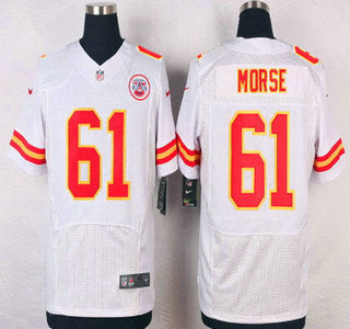 Mens Kansas City Chiefs 61 Mitch Morse White Road Nfl Nike Elite Jersey